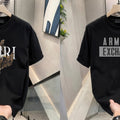 Men's Brand Premium Selling T-Shirt (BD-AMIRI+ ARMANI GREY)