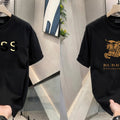 Men's Brand Premium Selling T-Shirt (BD-GOLD BOSS+BURBERRY GOLD)