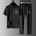 Luxury Men Zipper Rhinestone Co-Ord Set (Butterfly)