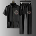 Luxury Men Zipper Rhinestone Co-Ord Set (RULER)