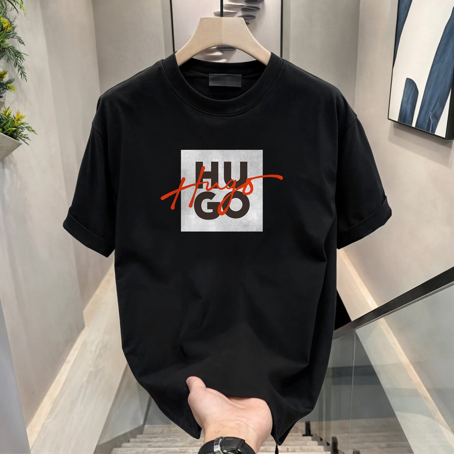 Men's Brand Premium Selling T-Shirt (BD-HUGO RED +GUCCI)