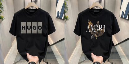 Men's Brand Premium Selling T-Shirt (BD-AMIRI+HUGO BOX)