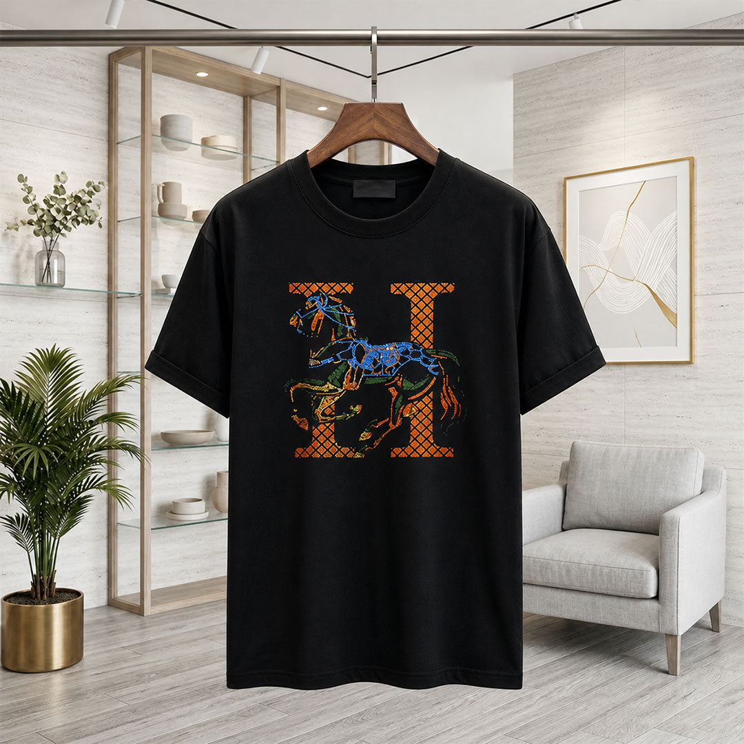 Men's Rhinestone Luxury T-shirts (HORSE)