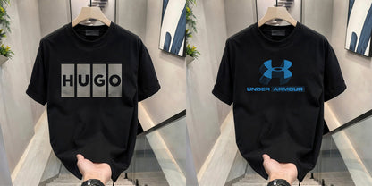 Men's Brand Premium Selling T-Shirt (BD-HUGO BOX+BLUE ARMOUR)