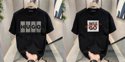 Men's Brand Premium Selling T-Shirt (BD-HUGO BOX+HUGO RED)