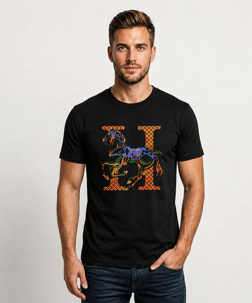 Men's Rhinestone Luxury T-shirts (HORSE)