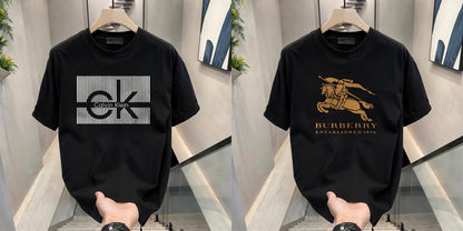 Men's Brand Premium Selling T-Shirt (BD-CK+BURBERRY GOLD)