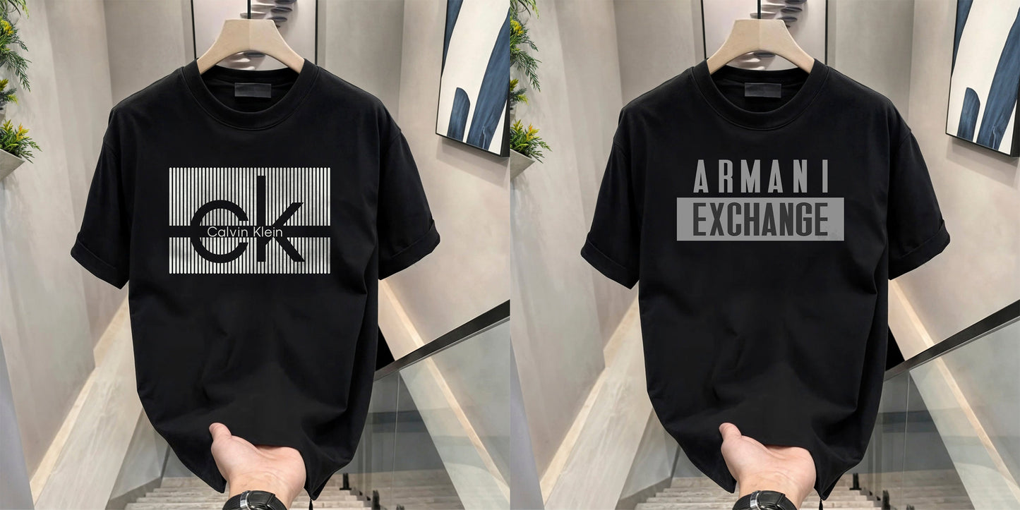 Men's Brand Premium Selling T-Shirt (BD-CK+ARMANI GREY)