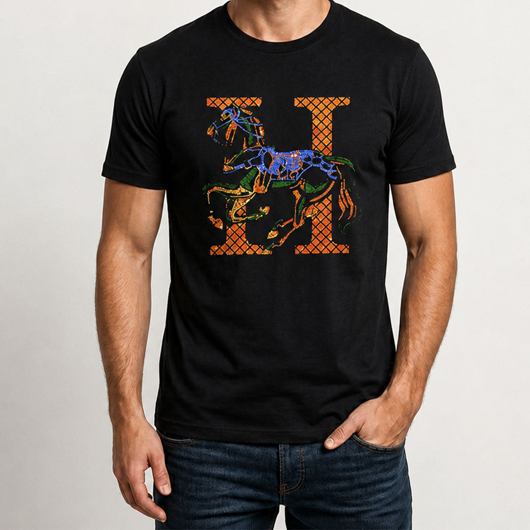 Men's Rhinestone Luxury T-shirts (HORSE)