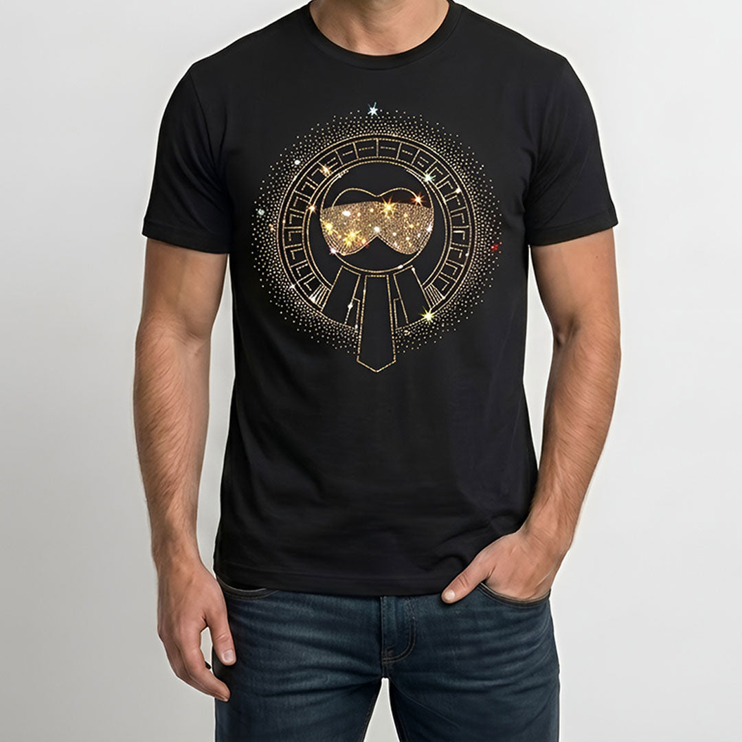 Men's Rhinestone Luxury T-shirts (GLASSES)