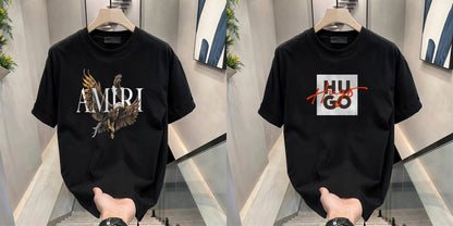 Men's Brand Premium Selling T-Shirt (BD-AMIRI+ HUGO RED)