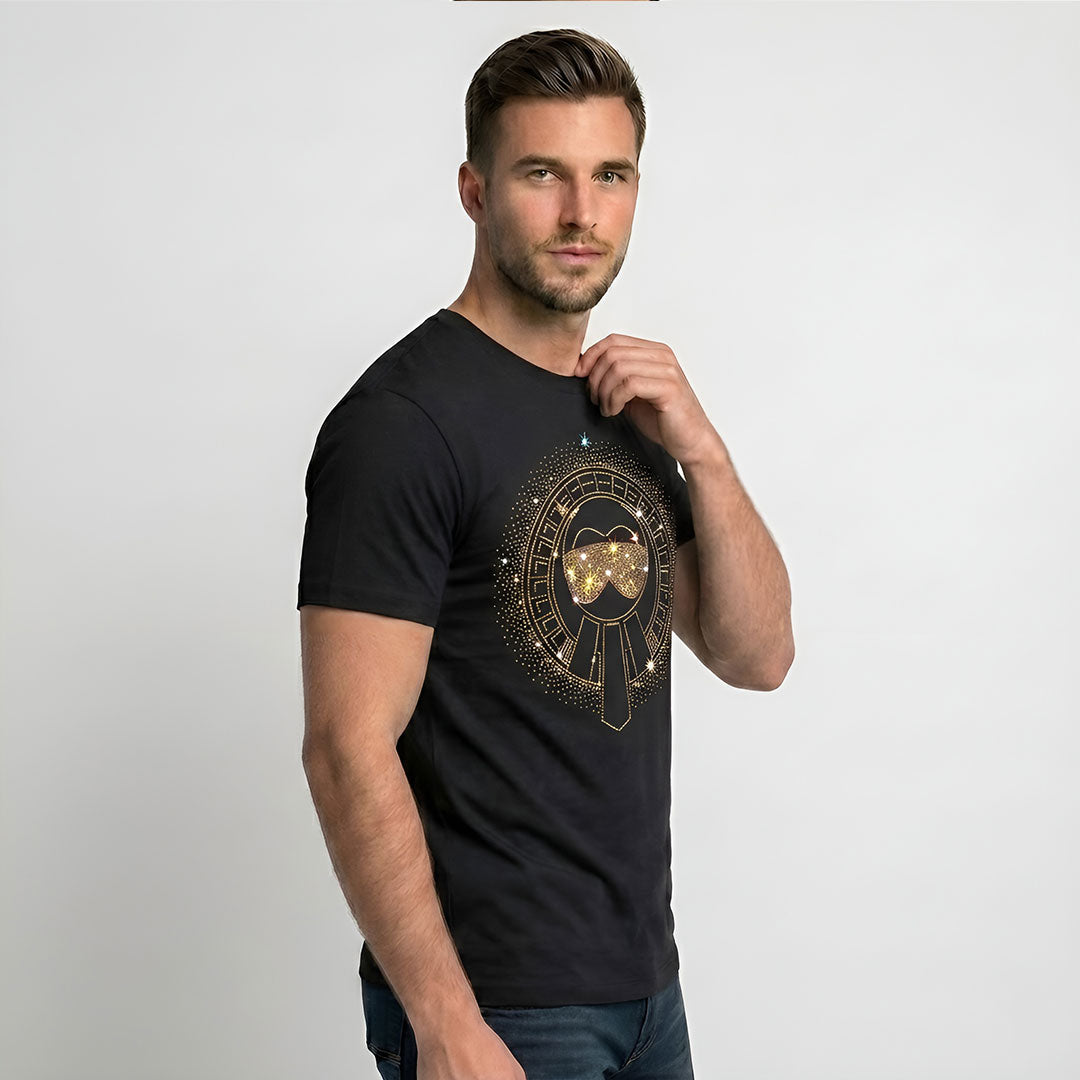Men's Rhinestone Luxury T-shirts (GLASSES)