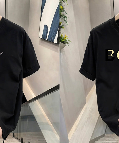 Men's Brand Premium Selling T-Shirt (BD-AX CUT+GOLD BOSS)