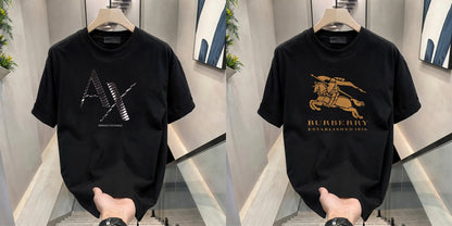 Men's Brand Premium Selling T-Shirt (BD-AX CUT+BURBERRY GOLD)