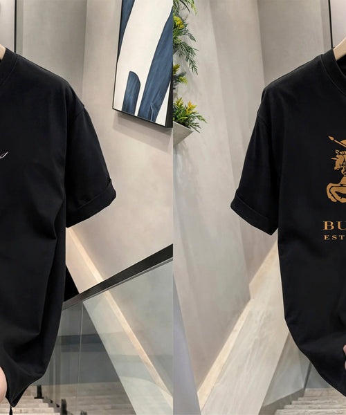 Men's Brand Premium Selling T-Shirt (BD-AX CUT+BURBERRY GOLD)