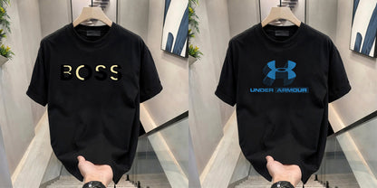 Men's Brand Premium Selling T-Shirt (BD-GOLD BOSS+BLUE ARMOUR)