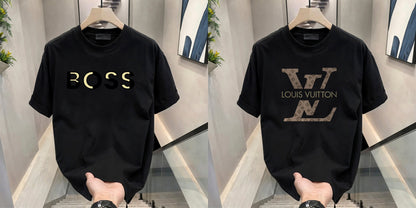 Men's Brand Premium Selling T-Shirt (BD-GOLD BOSS+LV)