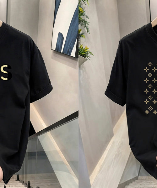 Men's Brand Premium Selling T-Shirt (BD-GOLD BOSS+LV STARS)