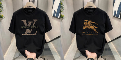 Men's Brand Premium Selling T-Shirt (BD-LV+BURBERRY GOLD)