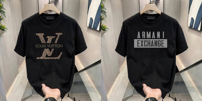 Men's Brand Premium Selling T-Shirt (BD-LV+ARMANI GREY)