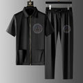 Luxury Men Zipper Rhinestone Co-Ord Set (EMPRESS)
