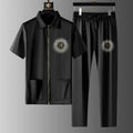 Luxury Men Zipper Rhinestone Co-Ord Set (NCIRCLE)