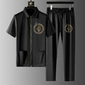 Luxury Men Zipper Rhinestone Co-Ord Set (TIGER 4)