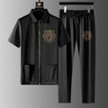 Luxury Men Zipper Rhinestone Co-Ord Set (TIGER 1)